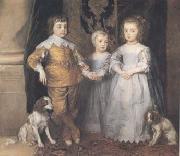 Dyck, Anthony van The Three Eldest Children of Charles I (mk25) Sweden oil painting artist